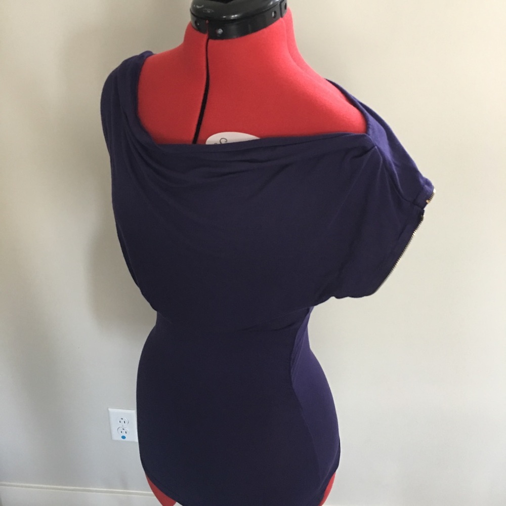 Bebe purple statement shirt